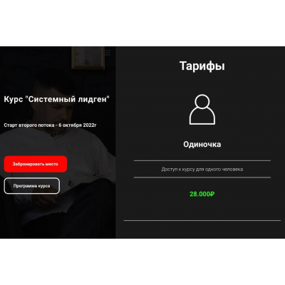 Системный лидген. Тариф Одиночка. Алексей Паньшин Системный лидген. Тариф Одиночка. Алексей Паньшин