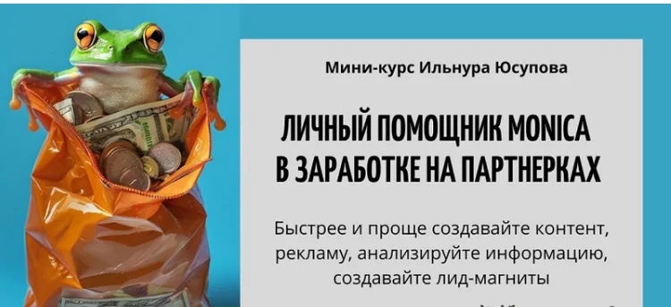 Ильнур Юсупов. Личный помощник Monica в заработке на партнерках (2025) Ильнур Юсупов. Личный помощник Monica в заработке на партнерках (2025)