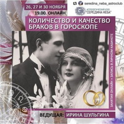 Количество и качество браков в гороскопе. Ирина Шульгина Количество и качество браков в гороскопе. Ирина Шульгина