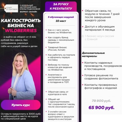 Как построить бизнес на Wildberries. Елена Родионова Как построить бизнес на Wildberries. Елена Родионова