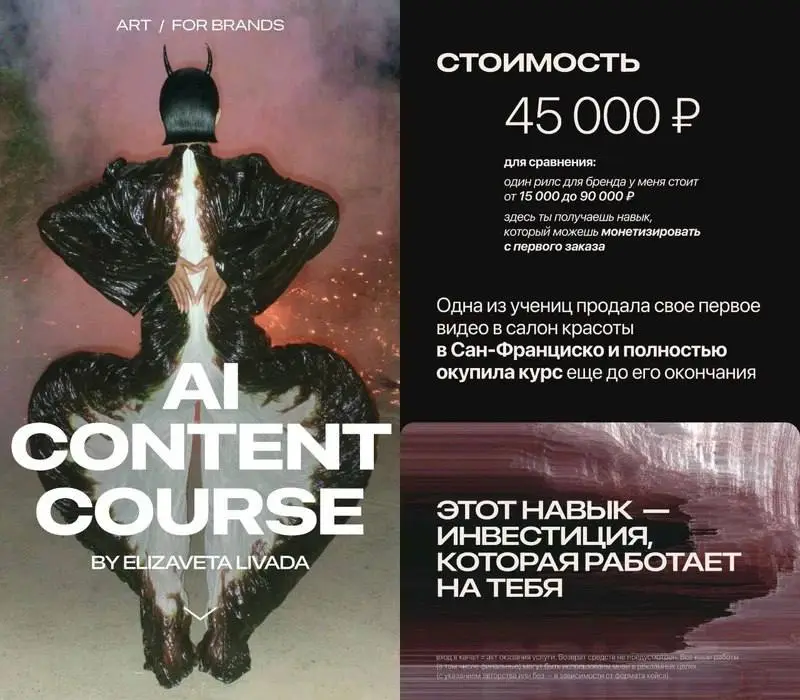 Елизавета Ливада — AI content course (2025)