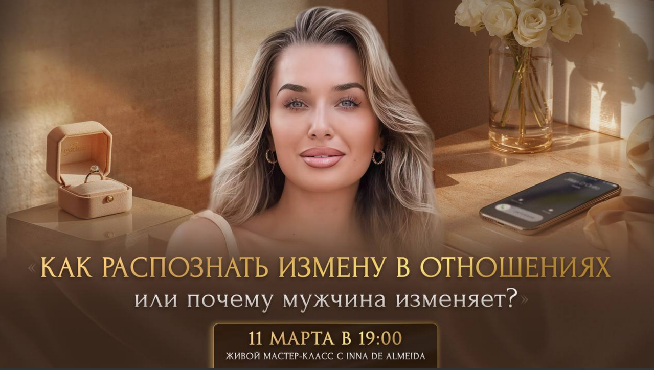 Inna de Almeida — Мастер-класс Как распознать измену в отношениях или почему мужчина изменяет 2026