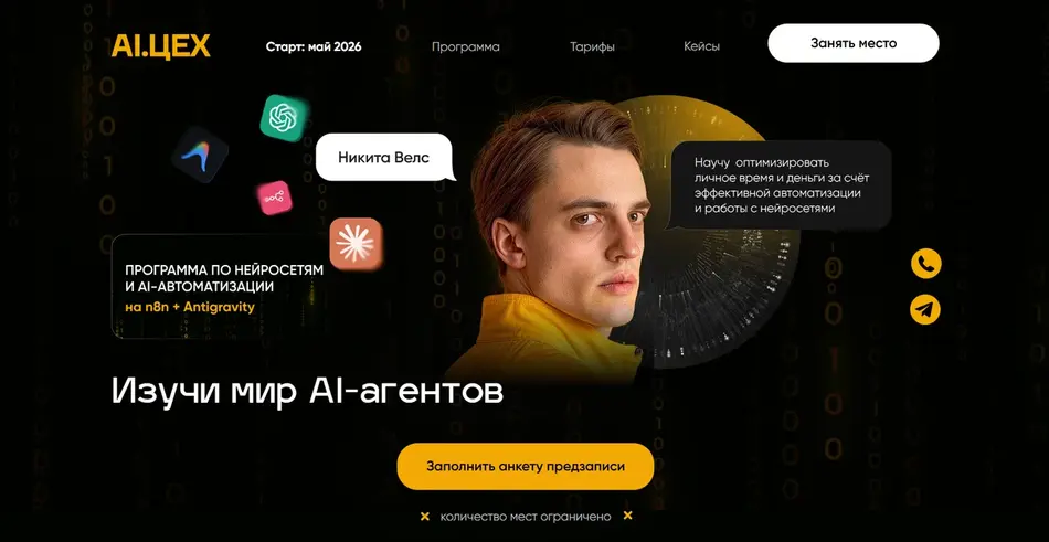 Никита Велс — Изучи мир AI-агентов. Тариф Pro